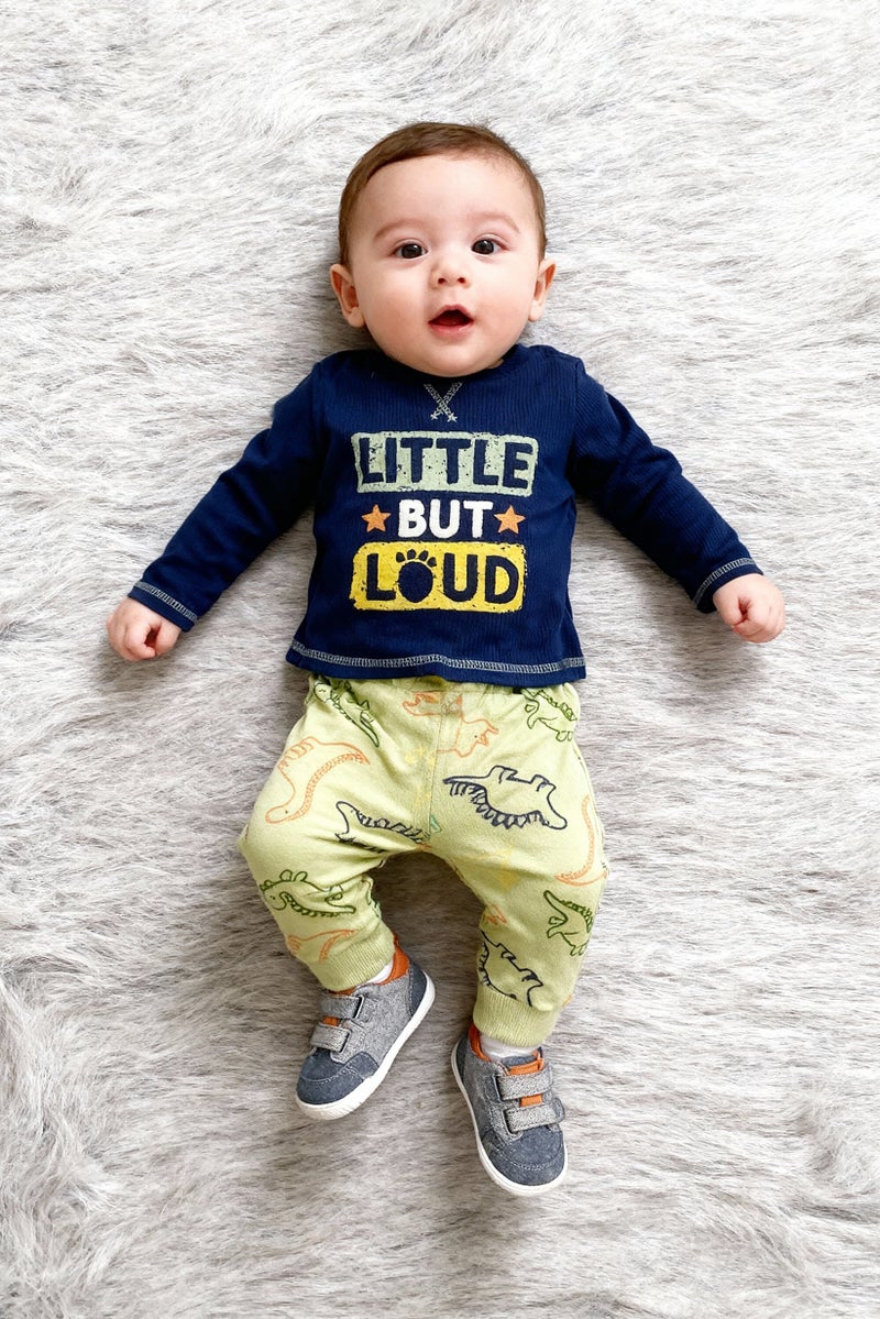 Baby Starters Toddlers Boy 3 Piece Graphic print Top T-Shirt And Jogger Pants Set, Multicolor - Image 1